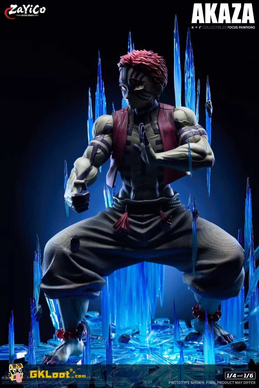 Zayico Studio Demon Slayer Akaza Statue w/ LED - View 12 Zayico Studio Demon Slayer Akaza Statue w/ LED - View 12