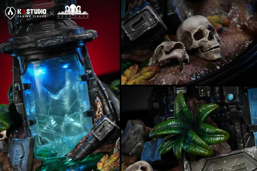 K9 & Deep Tale Studio Alien Mechanical Xenomorph Statue w/ LED - View 10 K9 & Deep Tale Studio Alien Mechanical Xenomorph Statue w/ LED - View 10