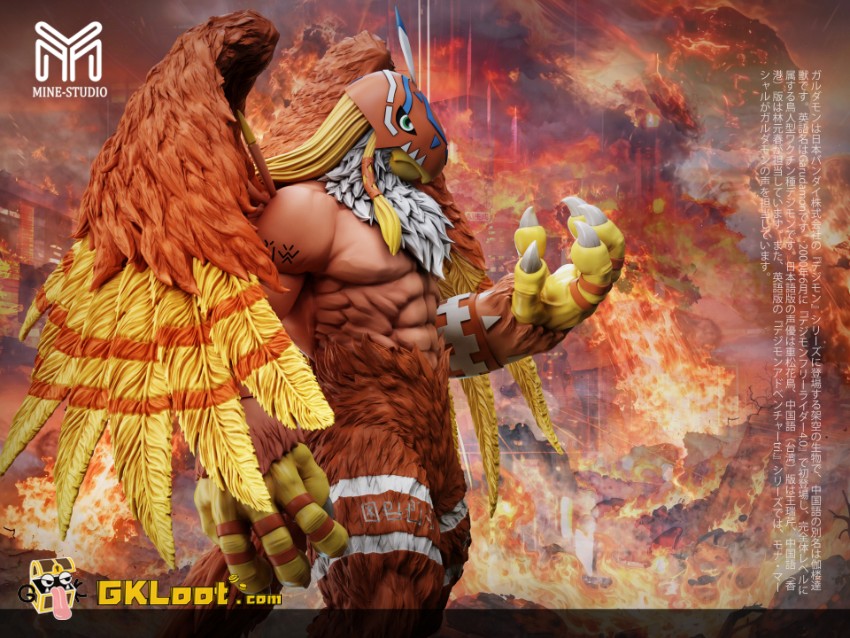 Mine Studio Digimon Garudamon Statue - View 4 Mine Studio Digimon Garudamon Statue - View 4