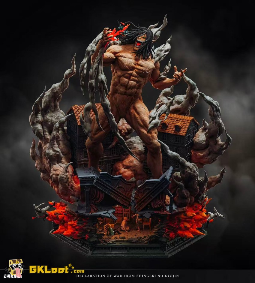 Chikara Studio Attack On Titan Eren Jaeger Statue w/ LED - View 3 Chikara Studio Attack On Titan Eren Jaeger Statue w/ LED - View 3