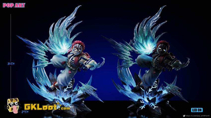 POP. ART Studio 1/6 Demon Slayer Akaza Statue w/ LED - View 7 POP. ART Studio 1/6 Demon Slayer Akaza Statue w/ LED - View 7