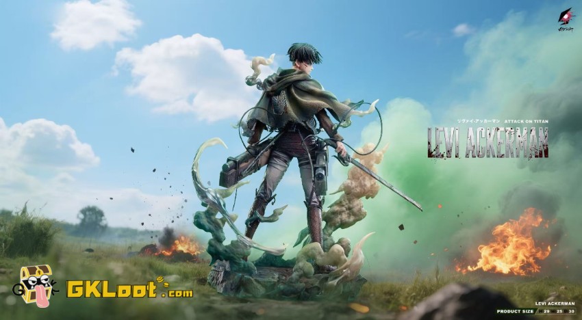 Crimson Studio 1/6 Attack on Titan Levi Ackerman Statue - View 2 Crimson Studio 1/6 Attack on Titan Levi Ackerman Statue - View 2