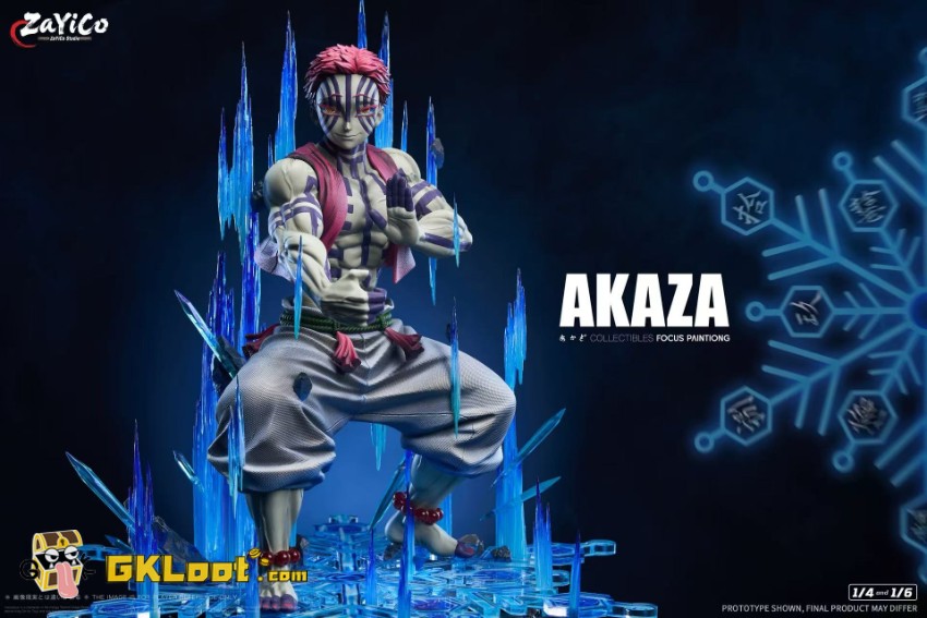 Zayico Studio Demon Slayer Akaza Statue w/ LED - View 8 Zayico Studio Demon Slayer Akaza Statue w/ LED - View 8