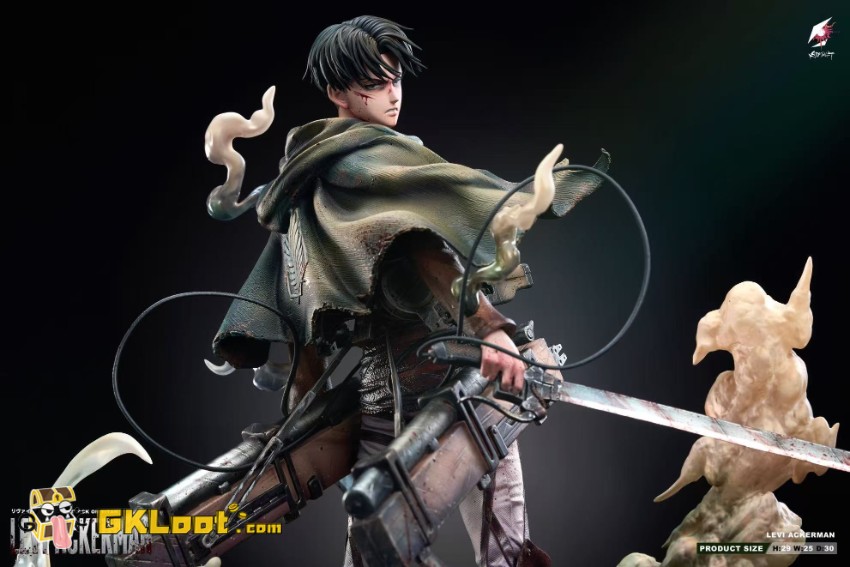 Crimson Studio 1/6 Attack on Titan Levi Ackerman Statue - View 4 Crimson Studio 1/6 Attack on Titan Levi Ackerman Statue - View 4