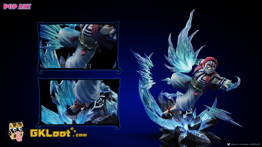 POP. ART Studio 1/6 Demon Slayer Akaza Statue w/ LED - View 3 POP. ART Studio 1/6 Demon Slayer Akaza Statue w/ LED - View 3