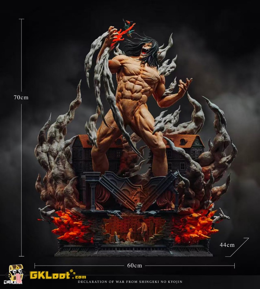 Chikara Studio Attack On Titan Eren Jaeger Statue w/ LED - View 5 Chikara Studio Attack On Titan Eren Jaeger Statue w/ LED - View 5