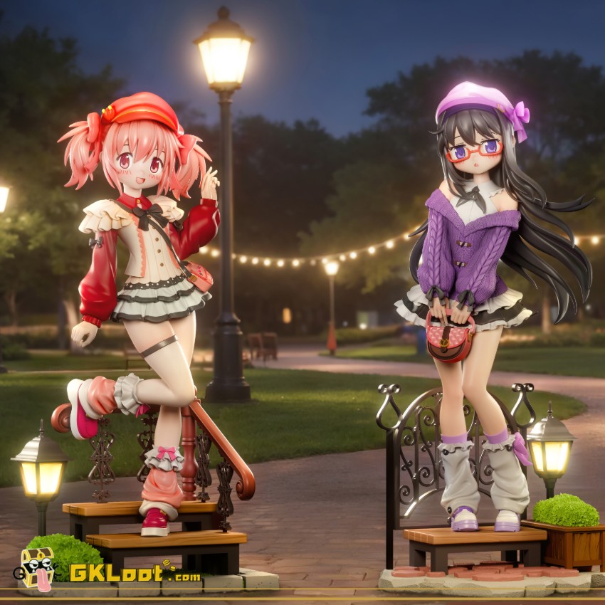 ChenYu Studio 1/6 Puella Magi Madoka Magica Kaname Madoka & Akemi Homura Statue w/ LED - View 1 ChenYu Studio 1/6 Puella Magi Madoka Magica Kaname Madoka & Akemi Homura Statue w/ LED - View 1