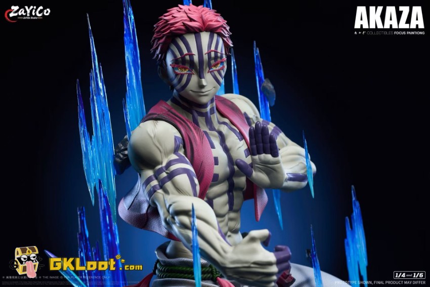 Zayico Studio Demon Slayer Akaza Statue w/ LED - View 7 Zayico Studio Demon Slayer Akaza Statue w/ LED - View 7