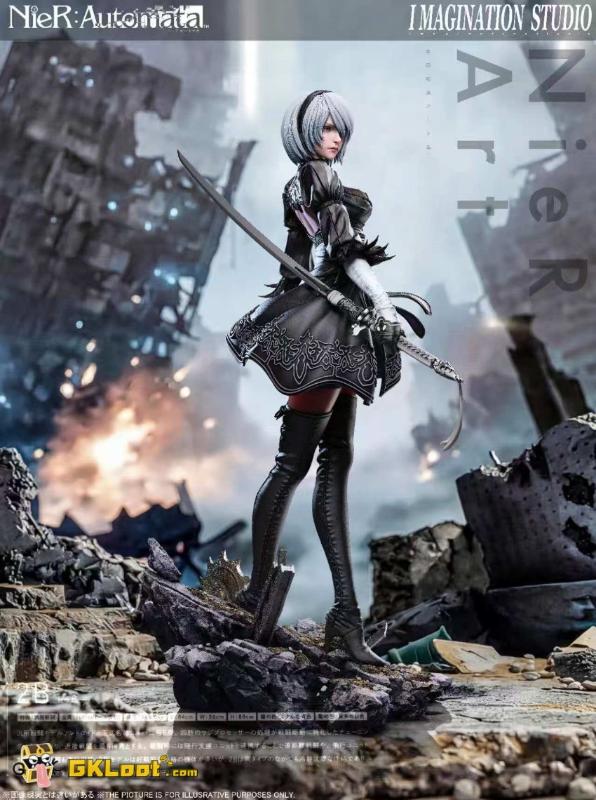 Imagination Studio 1/6 NieR:Automata YoRHa No. 2 Type B Statue - View 6 Imagination Studio 1/6 NieR:Automata YoRHa No. 2 Type B Statue - View 6