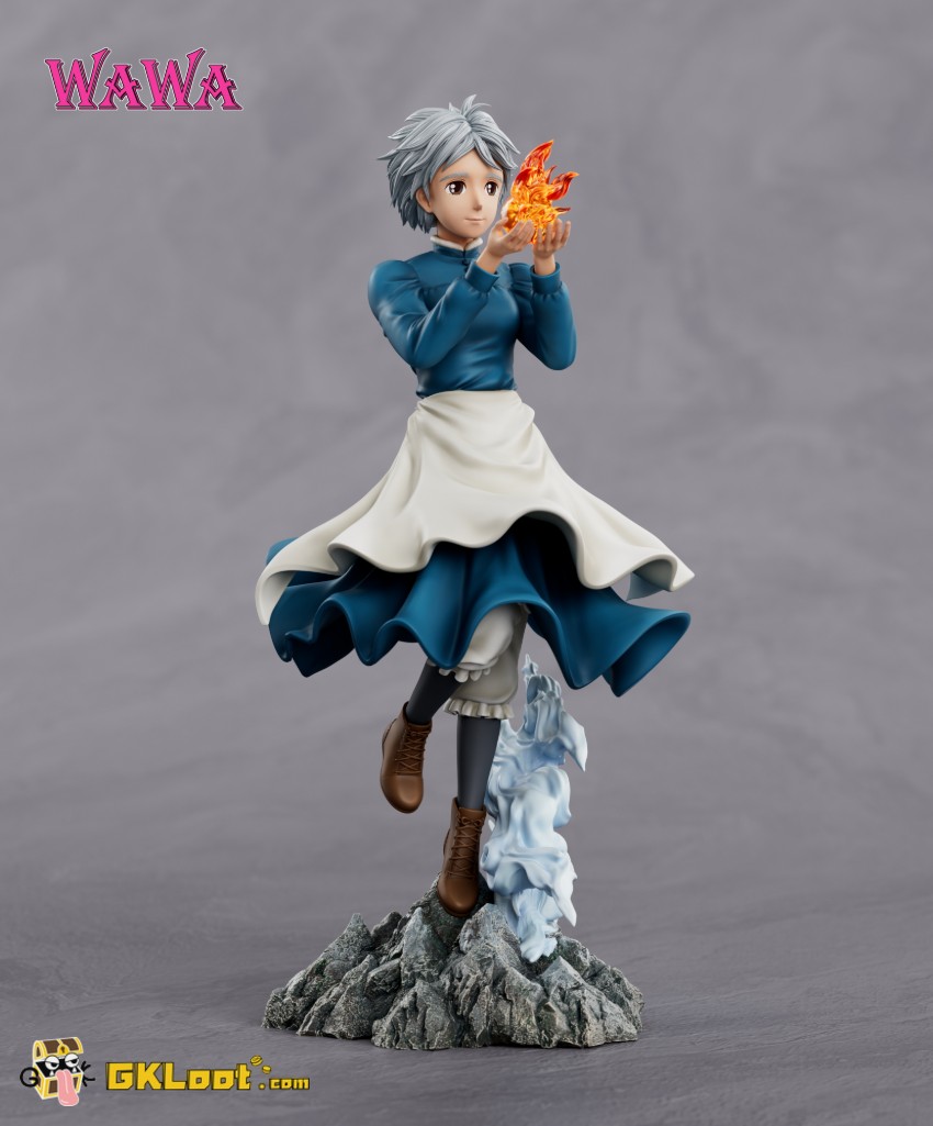 Wawa Studio Howl's Moving Castle Sophie & Calcifer Statue - View 2 Wawa Studio Howl's Moving Castle Sophie & Calcifer Statue - View 2