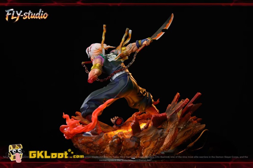 FLY Studio 1/6 Demon Slayer Uzui Tengen Statue w/ LED - View 5 FLY Studio 1/6 Demon Slayer Uzui Tengen Statue w/ LED - View 5
