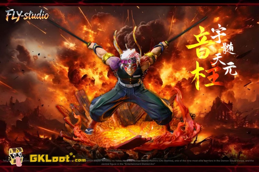 FLY Studio 1/6 Demon Slayer Uzui Tengen Statue w/ LED - View 2 FLY Studio 1/6 Demon Slayer Uzui Tengen Statue w/ LED - View 2