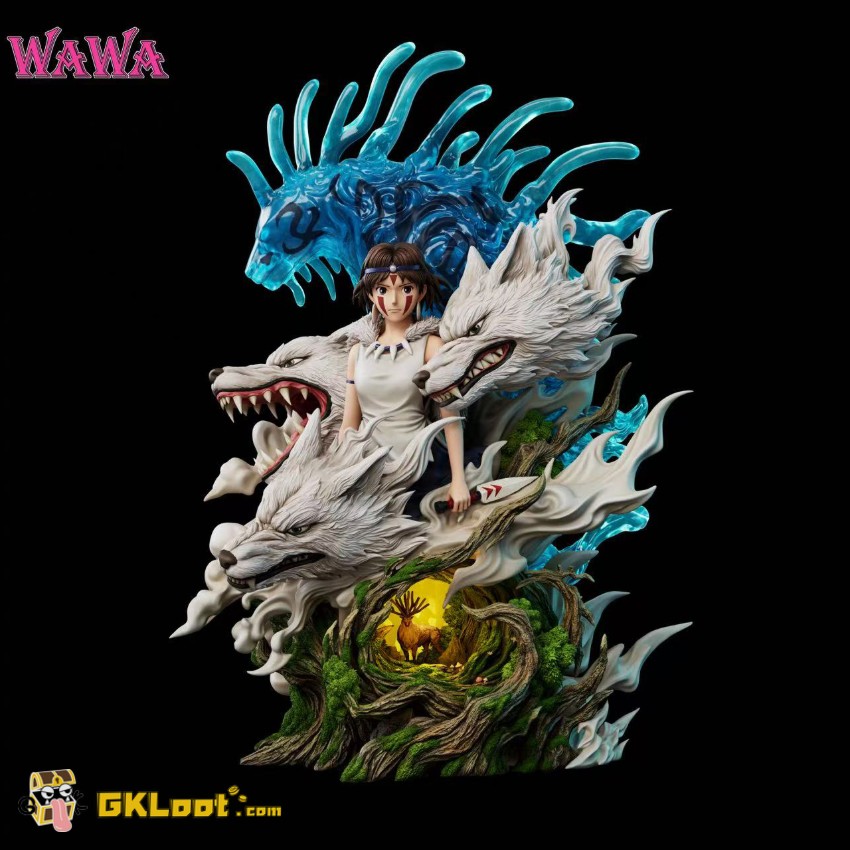 Wawa Studio Princess Mononoke San Statue w/ LED - View 1 Wawa Studio Princess Mononoke San Statue w/ LED - View 1