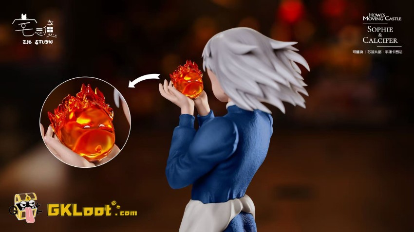 ZhaiJiBian Studio Howl's Moving Castle Sophie & Calcifer Statue w/ LED - View 4 ZhaiJiBian Studio Howl's Moving Castle Sophie & Calcifer Statue w/ LED - View 4