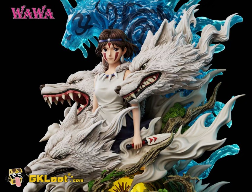 Wawa Studio Princess Mononoke San Statue w/ LED - View 3 Wawa Studio Princess Mononoke San Statue w/ LED - View 3