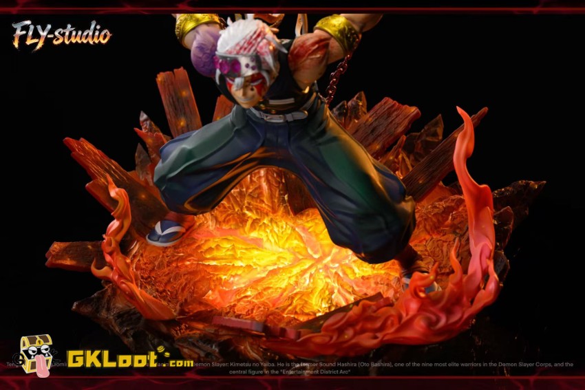 FLY Studio 1/6 Demon Slayer Uzui Tengen Statue w/ LED - View 3 FLY Studio 1/6 Demon Slayer Uzui Tengen Statue w/ LED - View 3