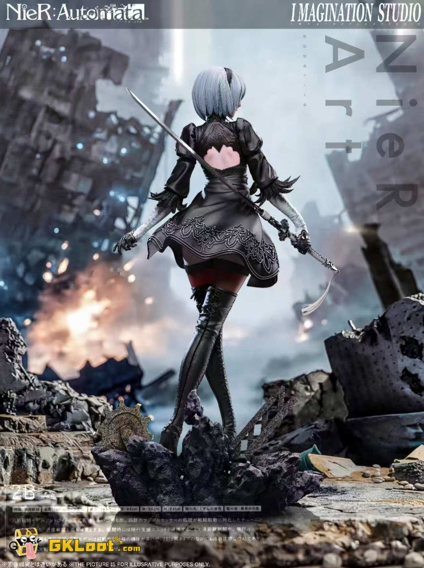 Imagination Studio 1/6 NieR:Automata YoRHa No. 2 Type B Statue - View 7 Imagination Studio 1/6 NieR:Automata YoRHa No. 2 Type B Statue - View 7