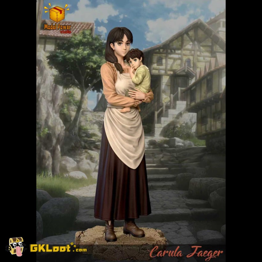Model Power Studio Attack On Titan Carla Jaeger & Eren Yeager Statue - View 1 Model Power Studio Attack On Titan Carla Jaeger & Eren Yeager Statue - View 1