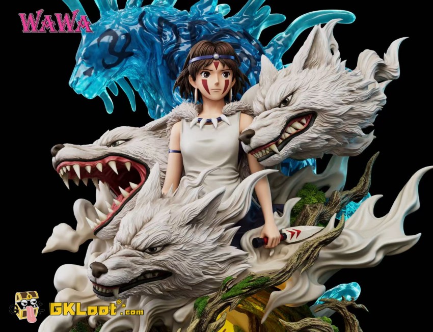 Wawa Studio Princess Mononoke San Statue w/ LED - View 6 Wawa Studio Princess Mononoke San Statue w/ LED - View 6