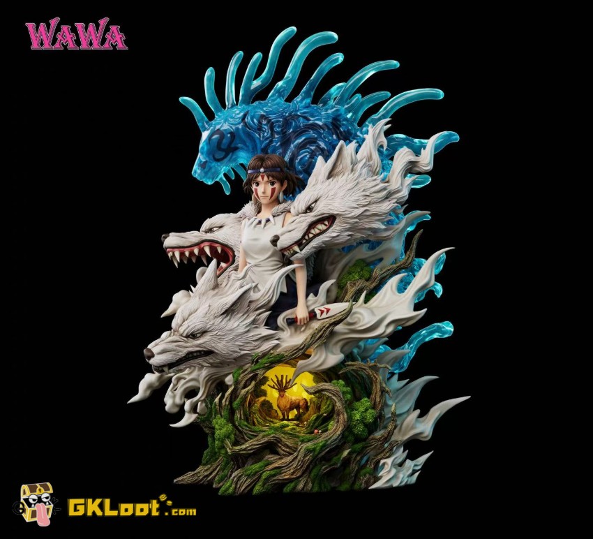Wawa Studio Princess Mononoke San Statue w/ LED - View 7 Wawa Studio Princess Mononoke San Statue w/ LED - View 7