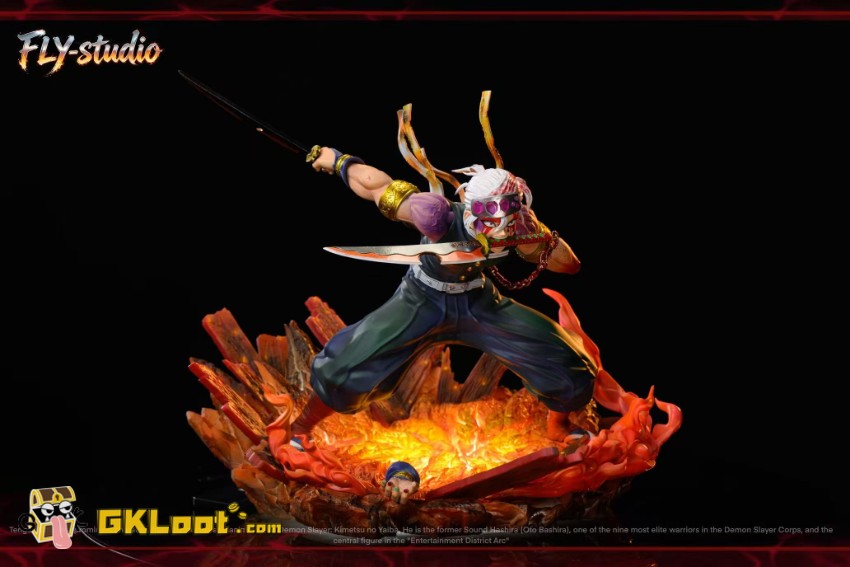FLY Studio 1/6 Demon Slayer Uzui Tengen Statue w/ LED - View 6 FLY Studio 1/6 Demon Slayer Uzui Tengen Statue w/ LED - View 6