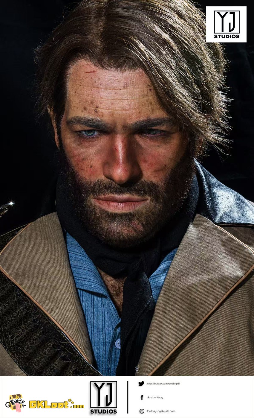 YJ Studio 1/1 Red Dead Redemption Arthur Morgan Bust Statue - View 6 YJ Studio 1/1 Red Dead Redemption Arthur Morgan Bust Statue - View 6