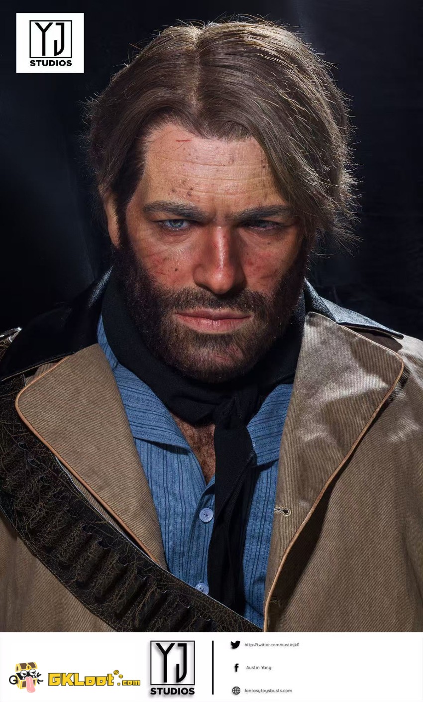 YJ Studio 1/1 Red Dead Redemption Arthur Morgan Bust Statue - View 9 YJ Studio 1/1 Red Dead Redemption Arthur Morgan Bust Statue - View 9
