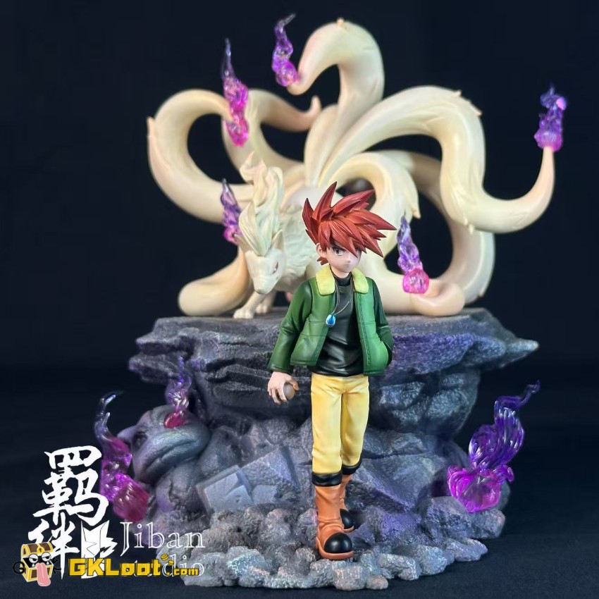 Jiban Studio Pokémon Blue Oak & Ninetales Statue - View 3 Jiban Studio Pokémon Blue Oak & Ninetales Statue - View 3