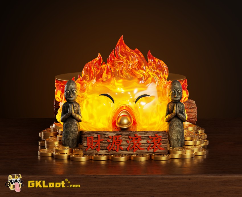 Wawa Studio Howl's Moving Castle Calcifer Statue - View 7 Wawa Studio Howl's Moving Castle Calcifer Statue - View 7
