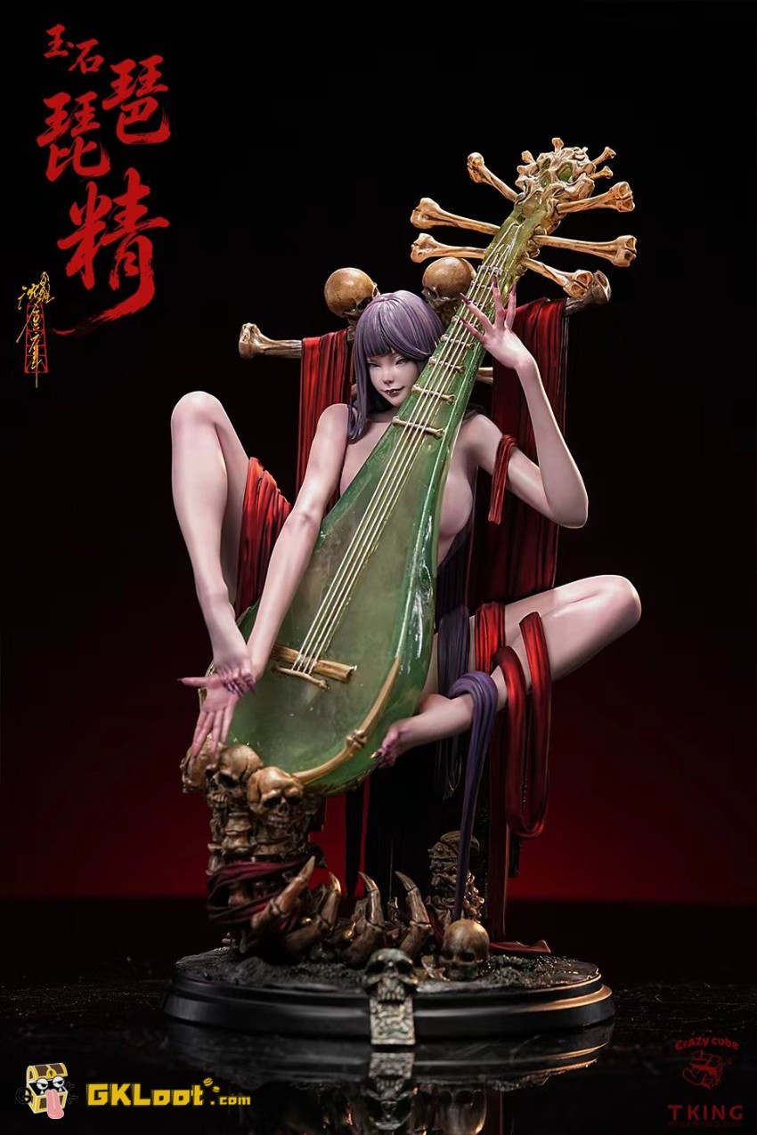 Crazy Cube & TKing Toys Studio 1/6 Original Jade Pipa Spirit Statue - View 5 Crazy Cube & TKing Toys Studio 1/6 Original Jade Pipa Spirit Statue - View 5