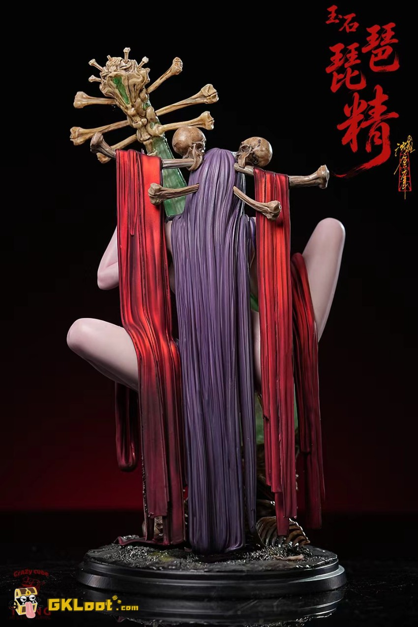Crazy Cube & TKing Toys Studio 1/6 Original Jade Pipa Spirit Statue - View 8 Crazy Cube & TKing Toys Studio 1/6 Original Jade Pipa Spirit Statue - View 8