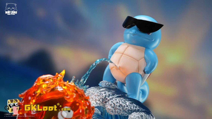 Mmland Studio Pokémon & Howl's Moving Castle Squirtle & Calcifer Statue w/ LED - View 5 Mmland Studio Pokémon & Howl's Moving Castle Squirtle & Calcifer Statue w/ LED - View 5