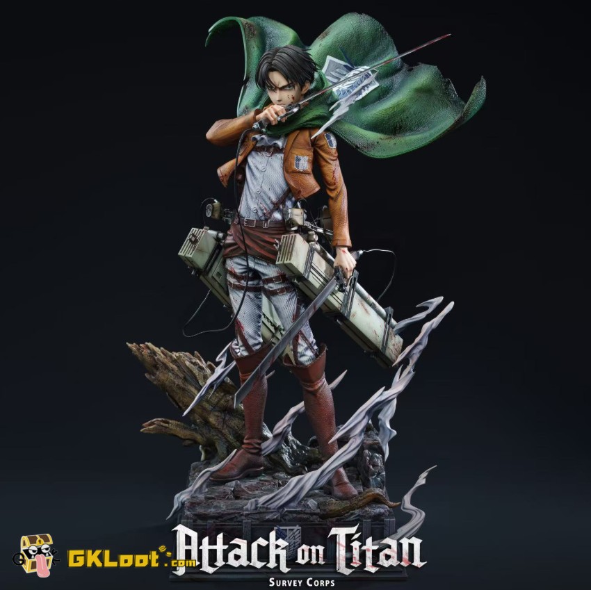 Game Over Studio Attack on Titan Levi Ackerman Statue - View 1 Game Over Studio Attack on Titan Levi Ackerman Statue - View 1