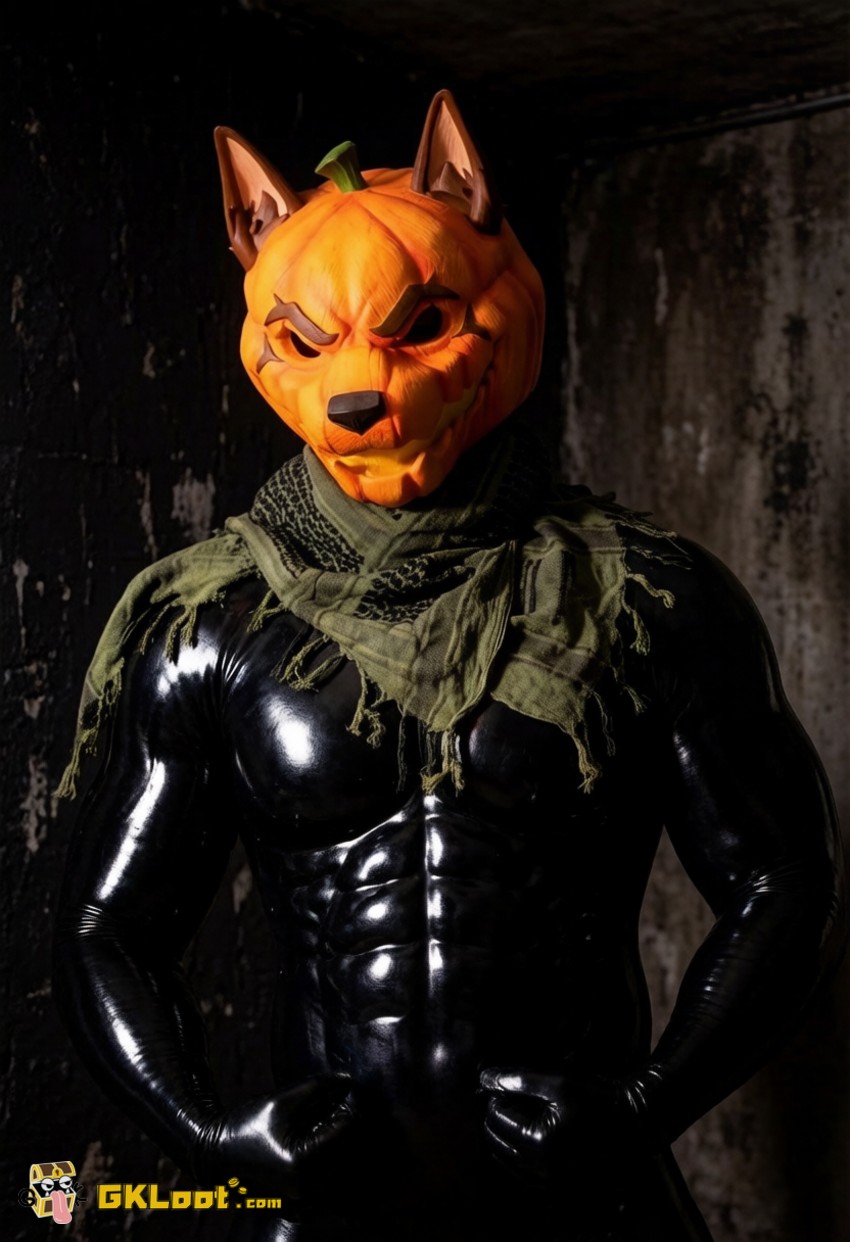 Shibadon Studio Original Pumpkin Head Mask w/ LED - View 9 Shibadon Studio Original Pumpkin Head Mask w/ LED - View 9