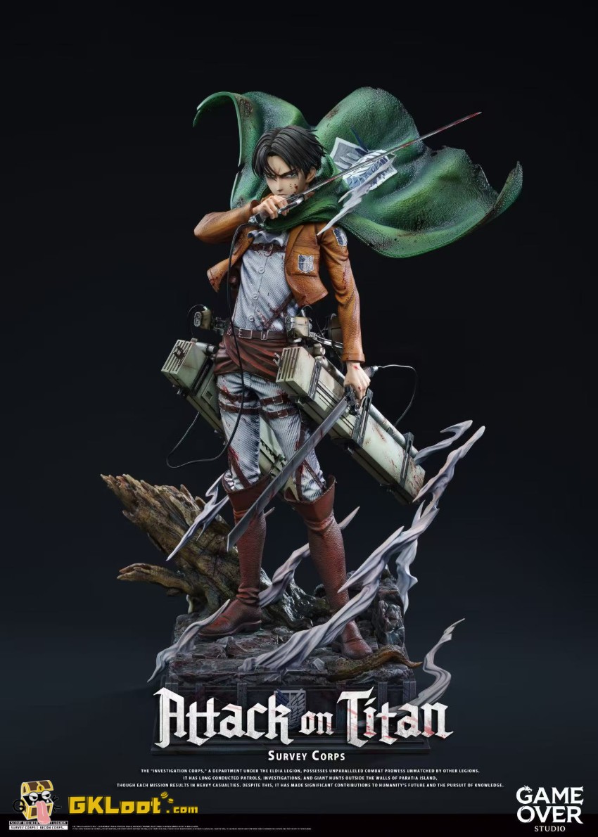 Game Over Studio Attack on Titan Levi Ackerman Statue - View 8 Game Over Studio Attack on Titan Levi Ackerman Statue - View 8