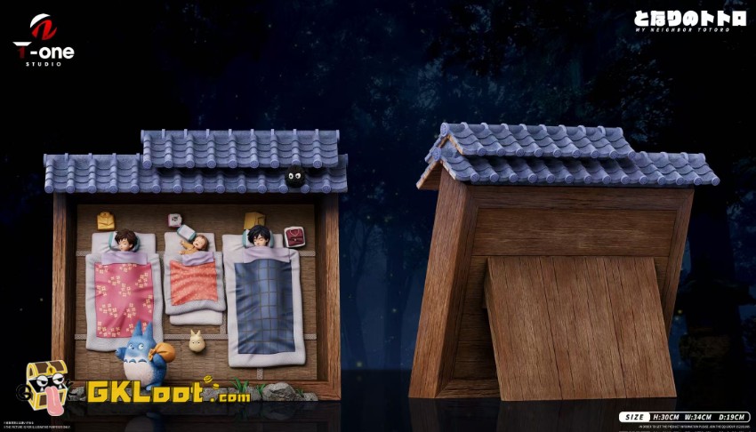T-one Studio My Neighbor Totoro Tatsuo Kusakabe & Satsuki Kusakabe & Totoro Statue - View 6 T-one Studio My Neighbor Totoro Tatsuo Kusakabe & Satsuki Kusakabe & Totoro Statue - View 6