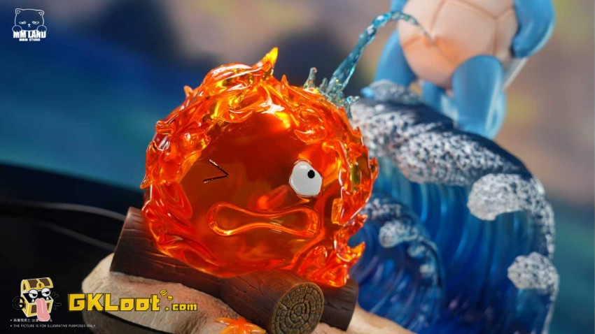 Mmland Studio Pokémon & Howl's Moving Castle Squirtle & Calcifer Statue w/ LED - View 3 Mmland Studio Pokémon & Howl's Moving Castle Squirtle & Calcifer Statue w/ LED - View 3