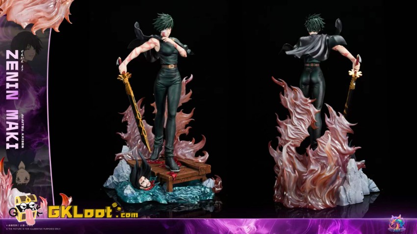 YQY Studio Jujutsu Kaisen Maki Zenin Statue - View 8 YQY Studio Jujutsu Kaisen Maki Zenin Statue - View 8