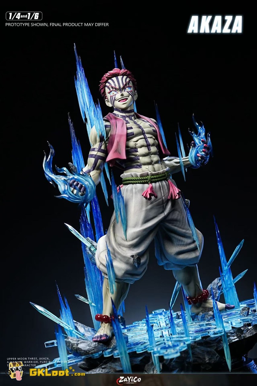 Zayico Studio Demon Slayer Akaza Statue w/ LED - View 3 Zayico Studio Demon Slayer Akaza Statue w/ LED - View 3