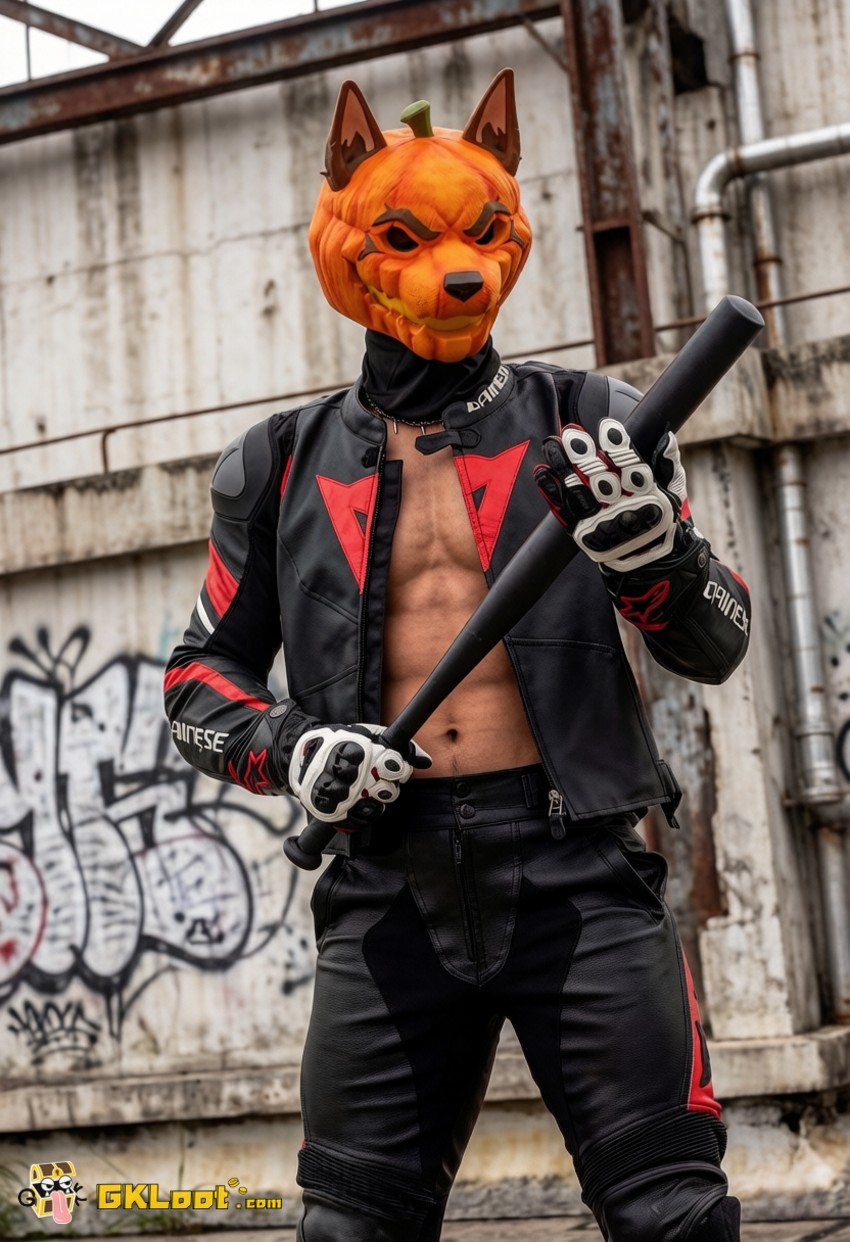 Shibadon Studio Original Pumpkin Head Mask w/ LED - View 6 Shibadon Studio Original Pumpkin Head Mask w/ LED - View 6
