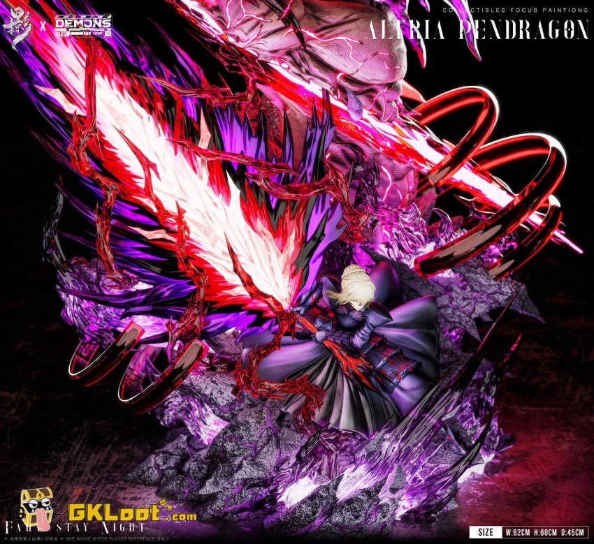 Lue Ying & Demons Studio 1/6 Fate/Stay Night Saber Artoria Pendragon Statue w/ LED - View 8 Lue Ying & Demons Studio 1/6 Fate/Stay Night Saber Artoria Pendragon Statue w/ LED - View 8