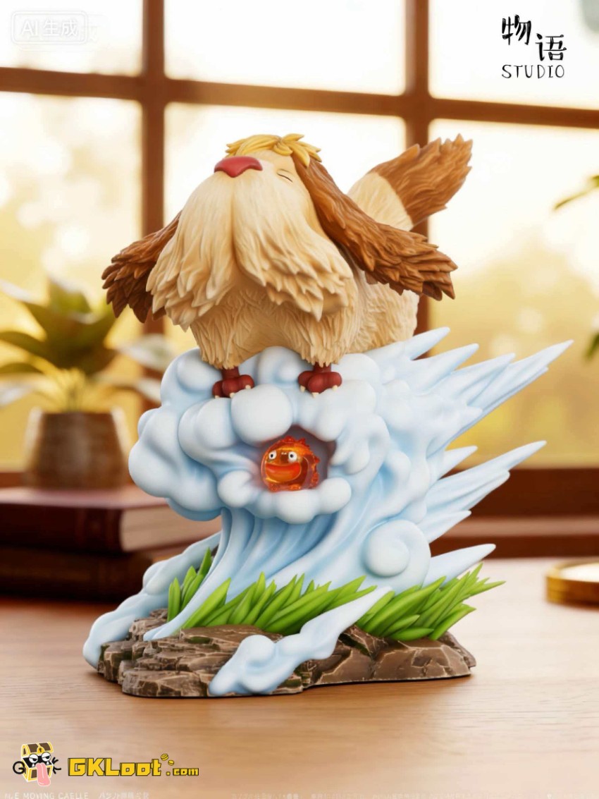 Wu Yu Studio Howl's Moving Castle Calcifer & Heen Statue - View 4 Wu Yu Studio Howl's Moving Castle Calcifer & Heen Statue - View 4
