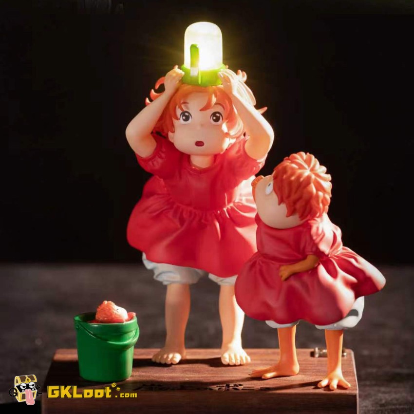 Laputa Studio Ponyo on the Cliff by the Sea Ponyo Statue w/ LED - View 1 Laputa Studio Ponyo on the Cliff by the Sea Ponyo Statue w/ LED - View 1