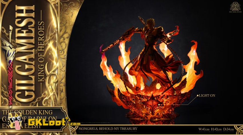 Holy Grail Studio 1/6 Fate/Stay Night Gilgamesh Statue w/ LED - View 10 Holy Grail Studio 1/6 Fate/Stay Night Gilgamesh Statue w/ LED - View 10