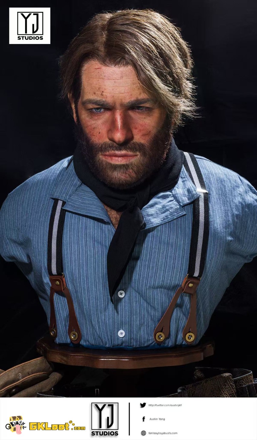 YJ Studio 1/1 Red Dead Redemption Arthur Morgan Bust Statue - View 4 YJ Studio 1/1 Red Dead Redemption Arthur Morgan Bust Statue - View 4