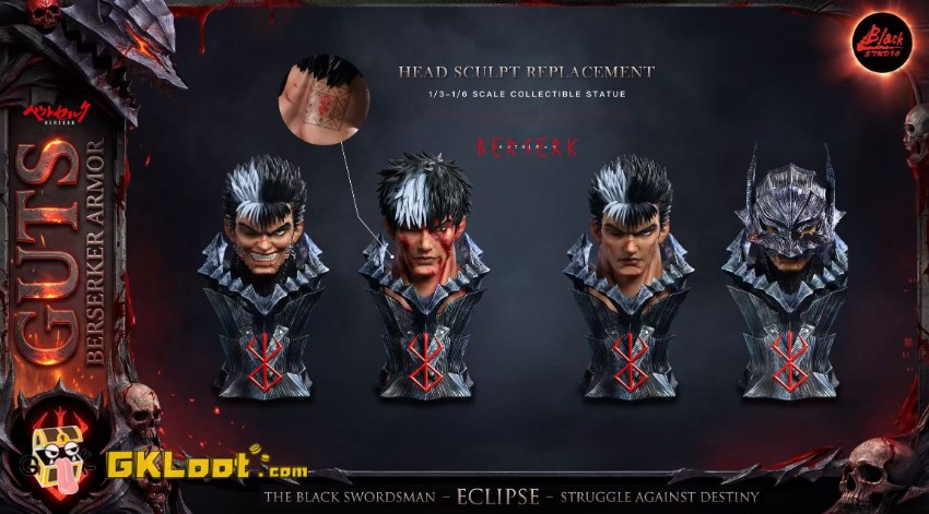 Black Studio Berserk Guts Statue - View 11 Black Studio Berserk Guts Statue - View 11