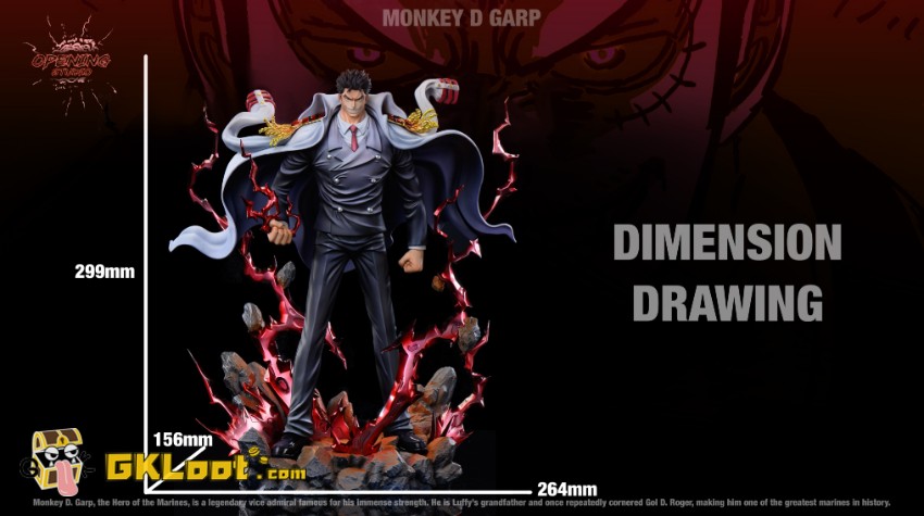 Opening Studio One Piece Monkey D. Garp Statue - View 5 Opening Studio One Piece Monkey D. Garp Statue - View 5