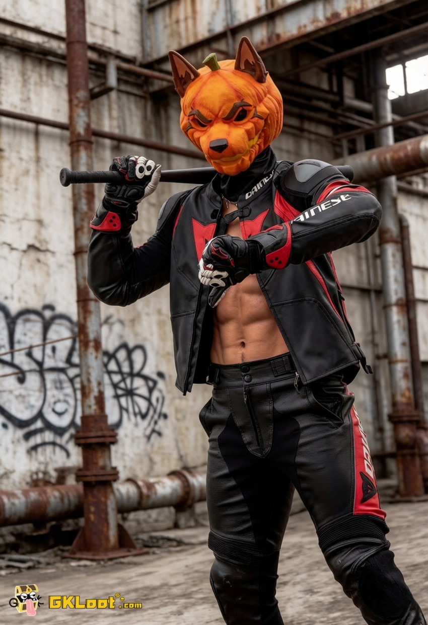 Shibadon Studio Original Pumpkin Head Mask w/ LED - View 3 Shibadon Studio Original Pumpkin Head Mask w/ LED - View 3