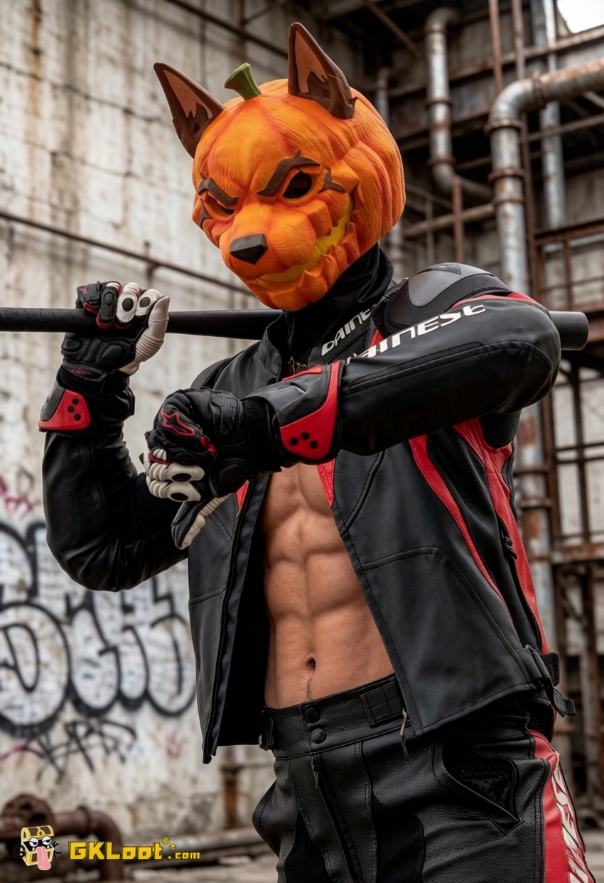 Shibadon Studio Original Pumpkin Head Mask w/ LED - View 4 Shibadon Studio Original Pumpkin Head Mask w/ LED - View 4