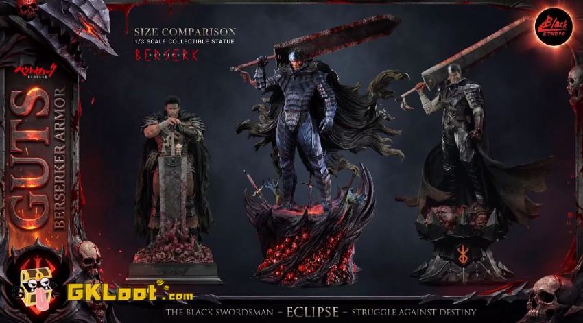 Black Studio Berserk Guts Statue - View 5 Black Studio Berserk Guts Statue - View 5